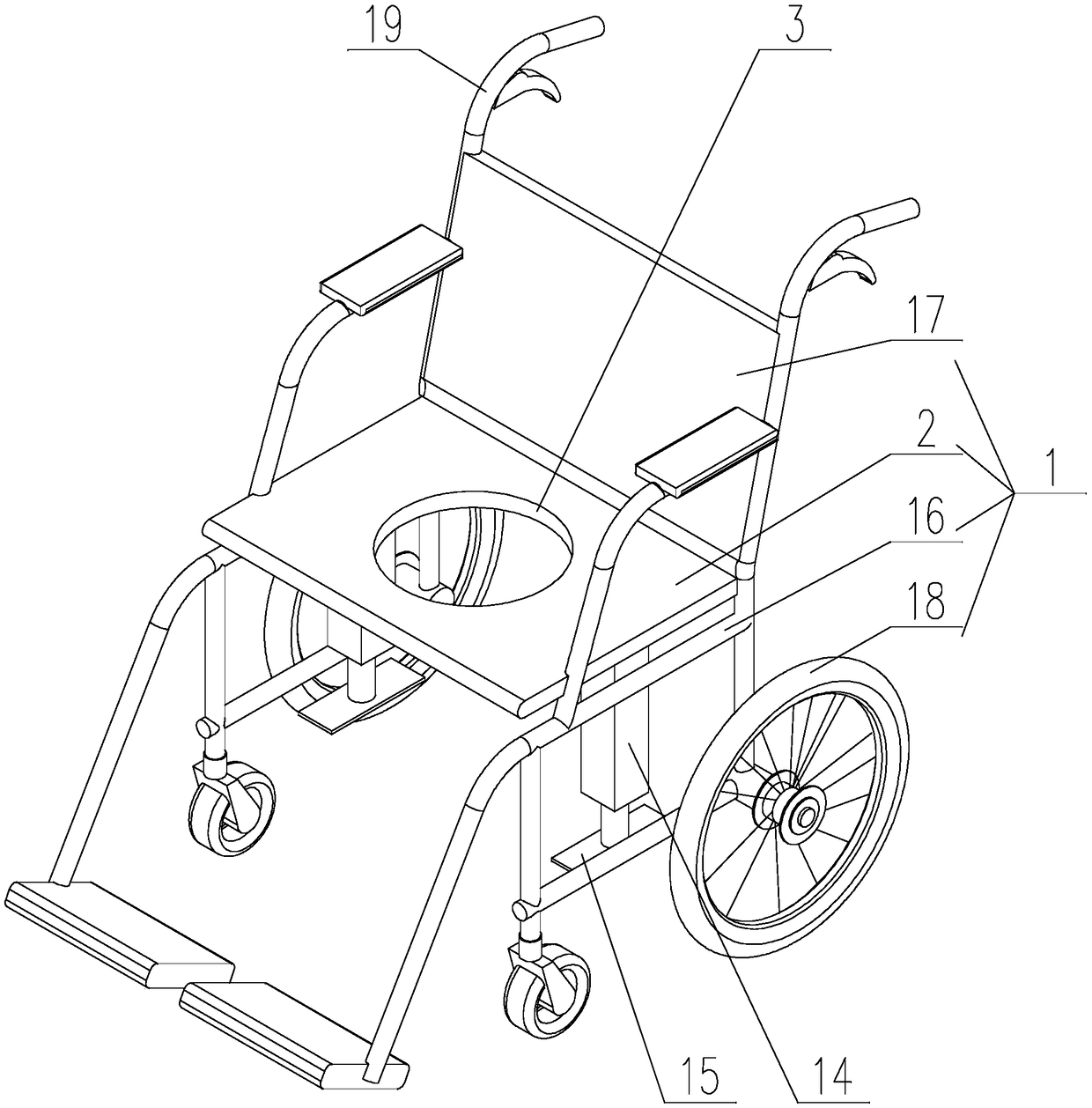 Chair special for delivery in obstetrics department