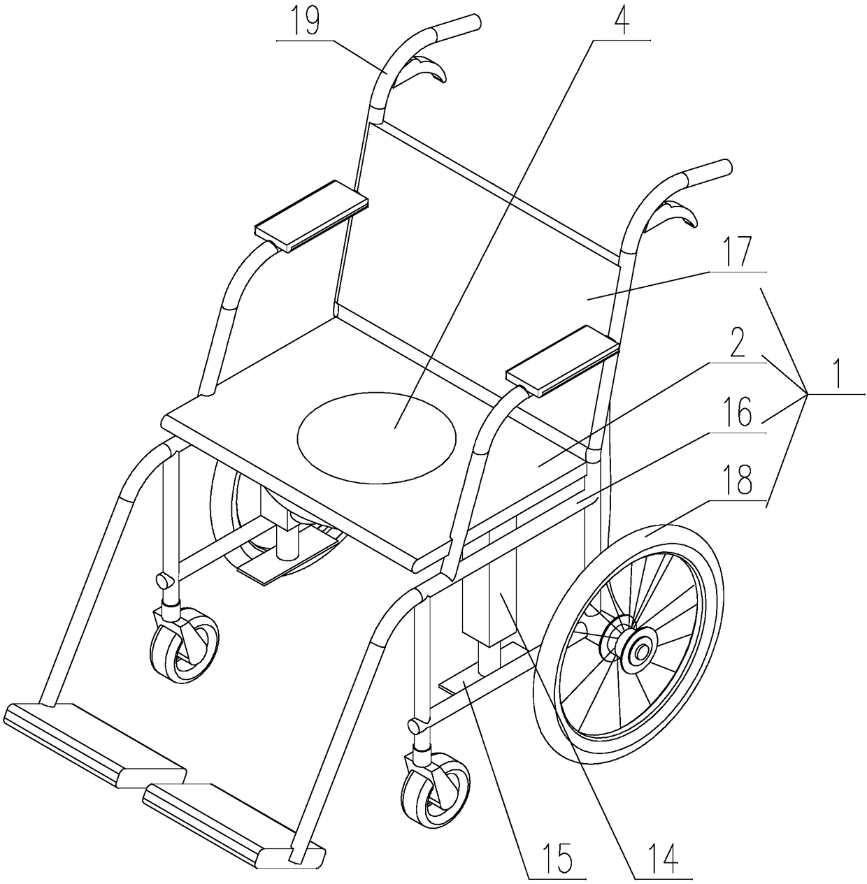 Chair special for delivery in obstetrics department