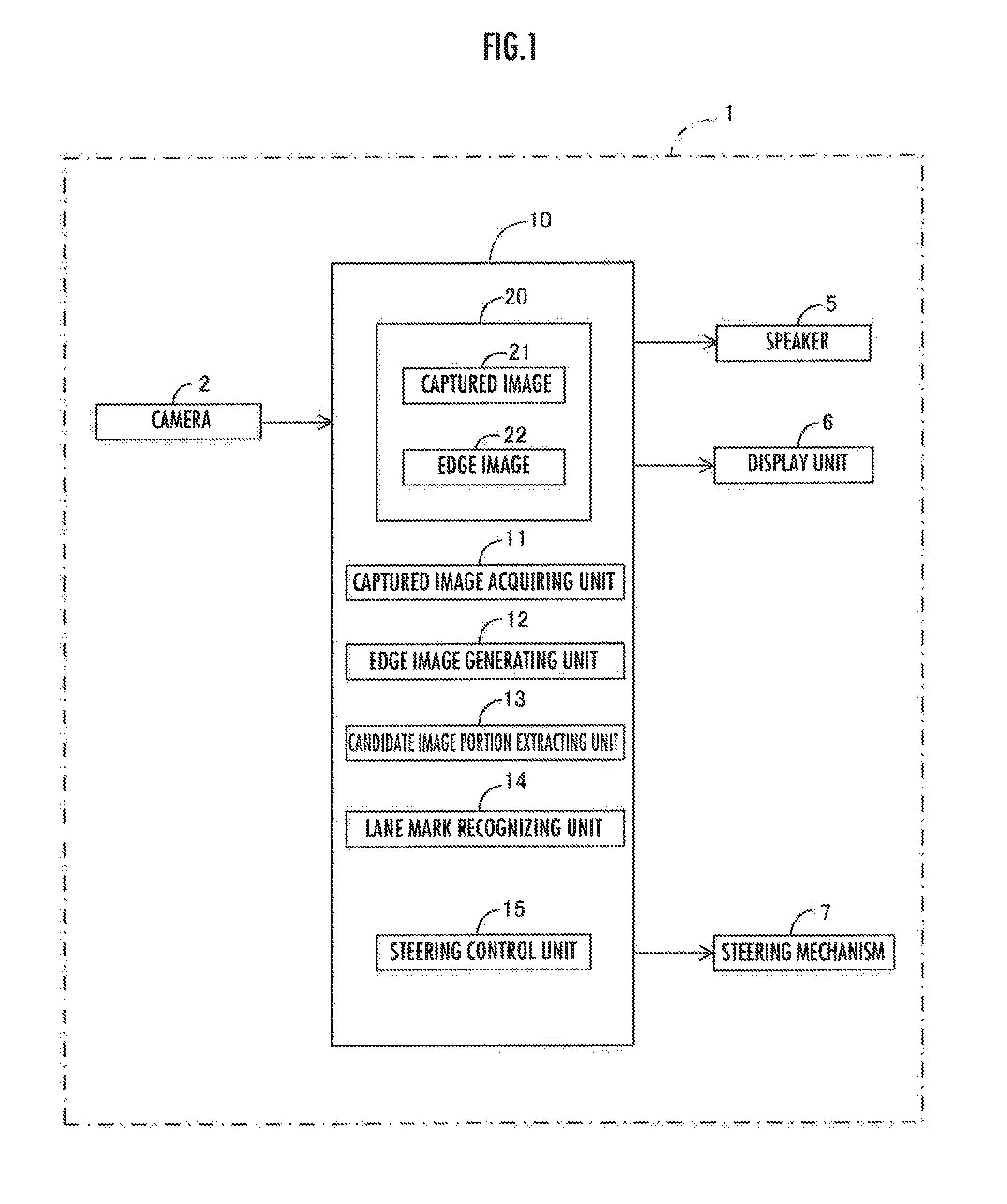 Lane mark recognition device