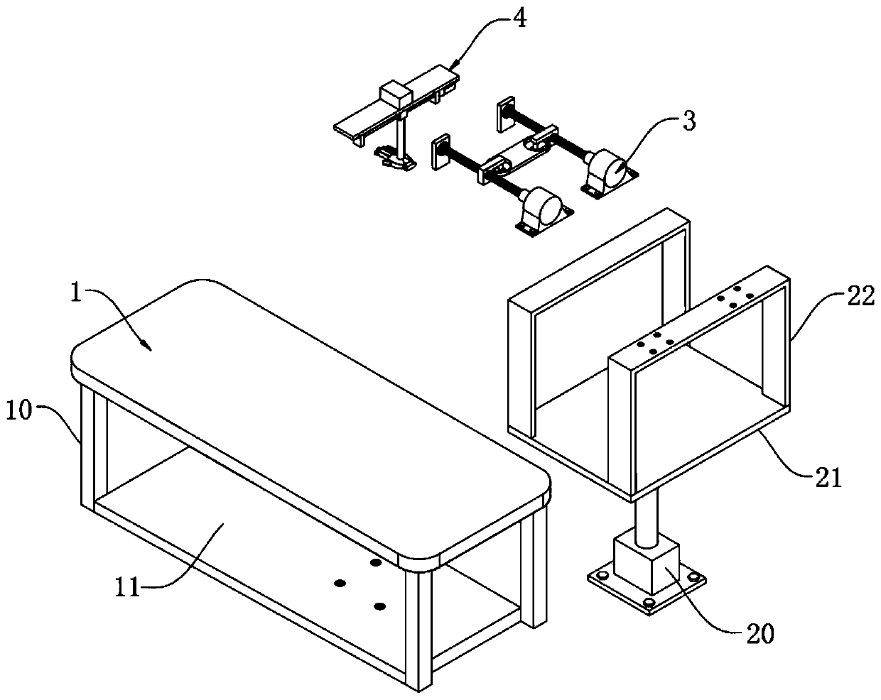 Massage bed for treating lumbar disc protrusion based on thermotherapy