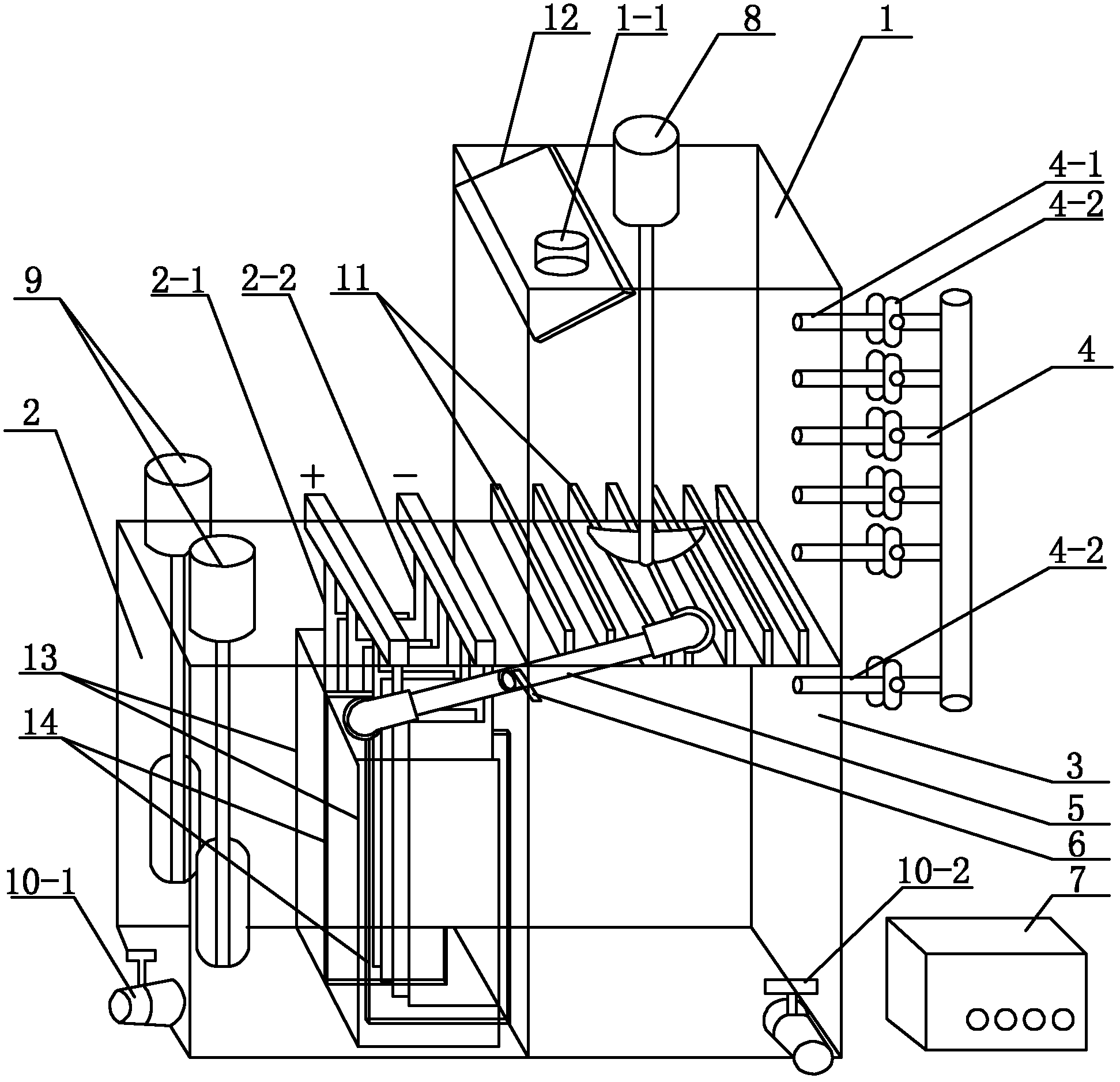 Silver recovery device for silver-containing waste liquor