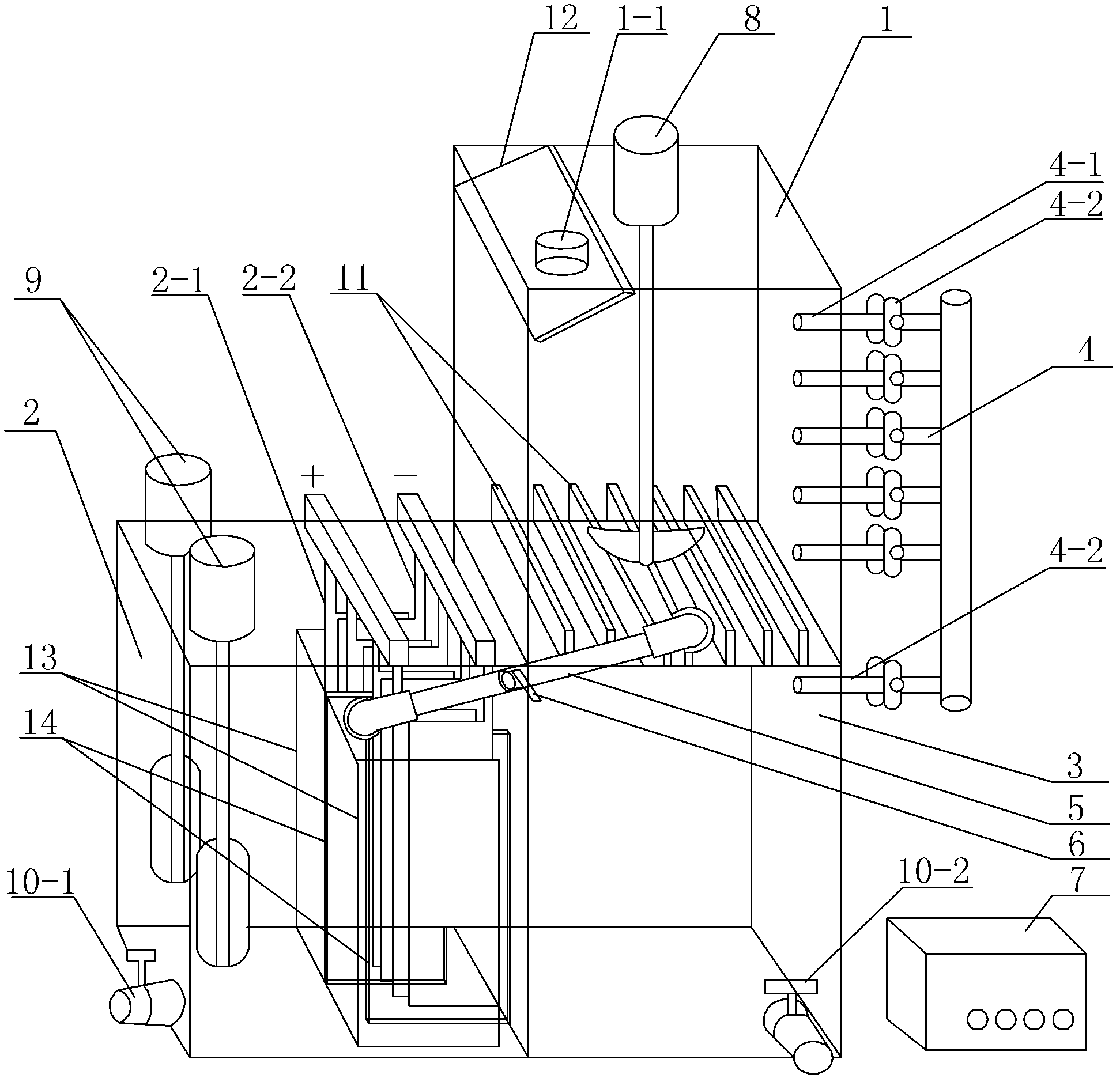 Silver recovery device for silver-containing waste liquor