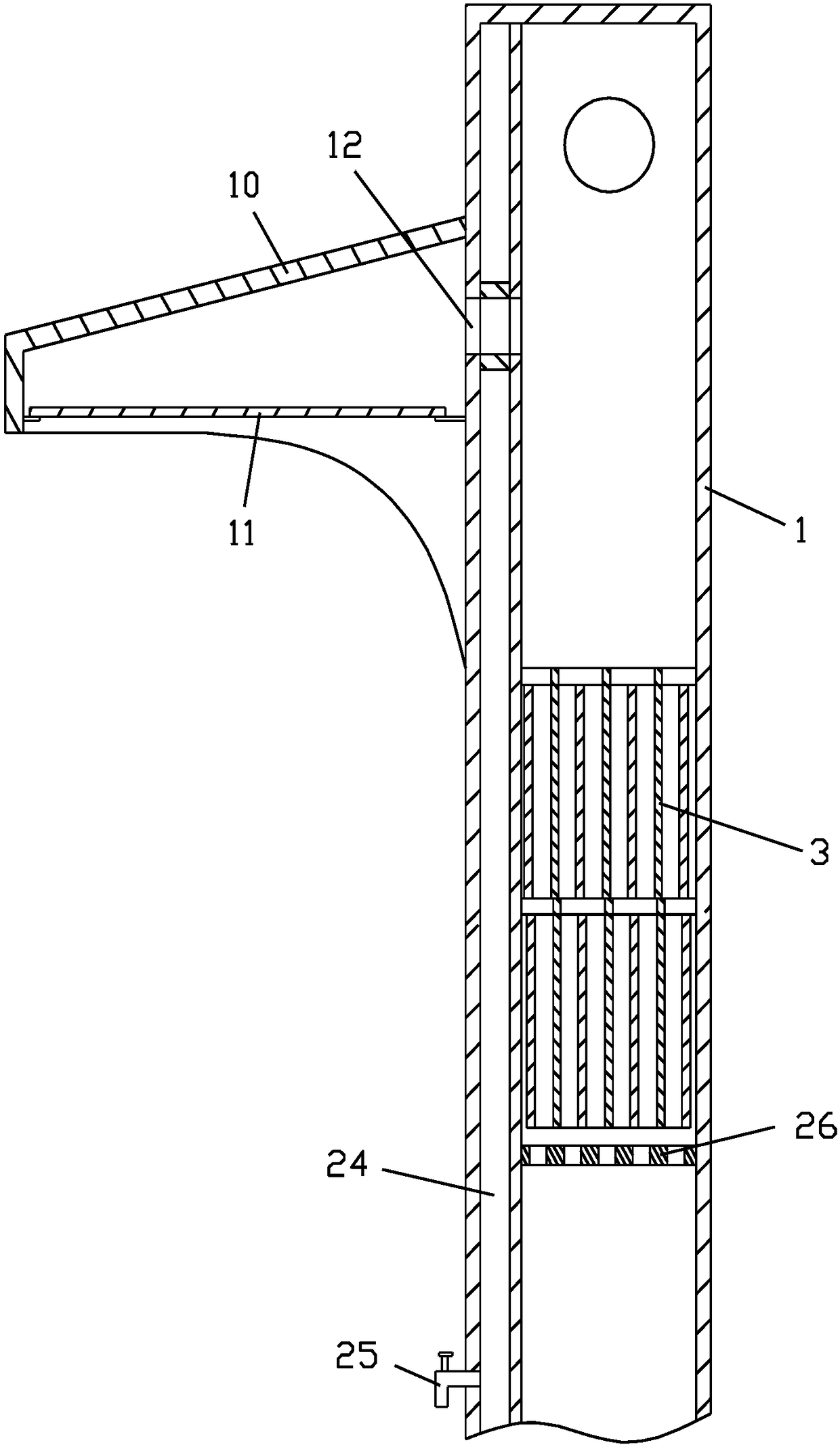 Oil fume deep purification with exhaust device and oil fume purification with exhaust integrated stove