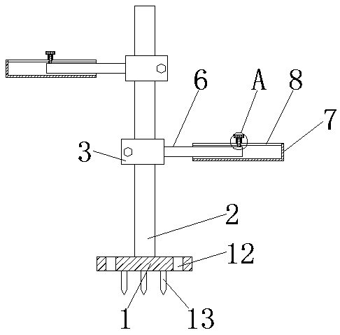 Tomato planting supporting frame