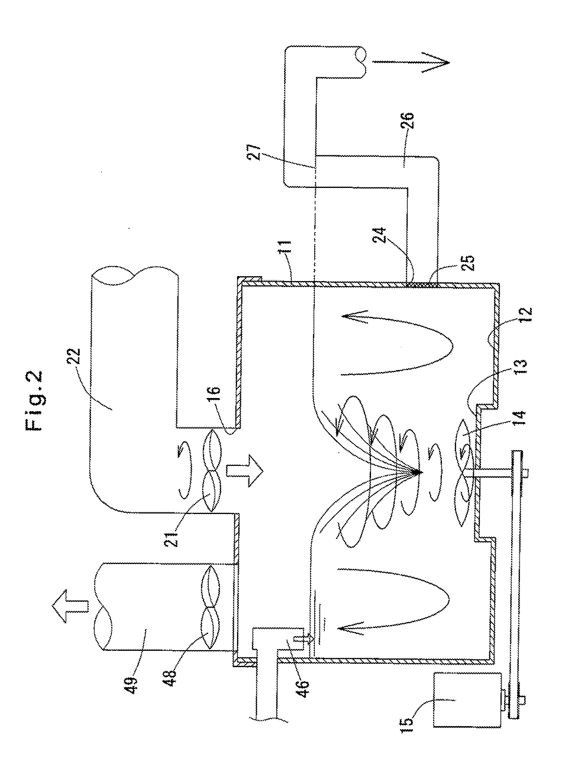 Microbial decomposition treatment device and organic substance treatment unit