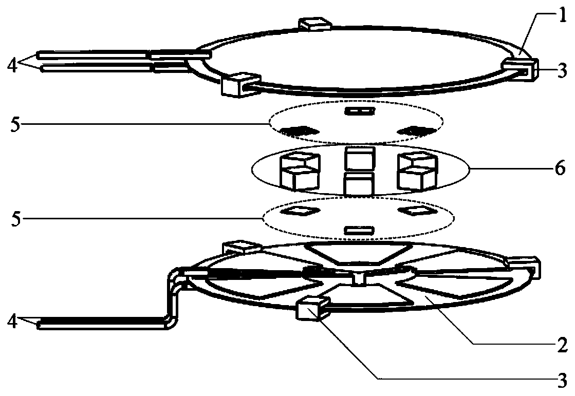 Double-sided water-cooled SiC half-bridge module packaging structure of integrated laminated busbar