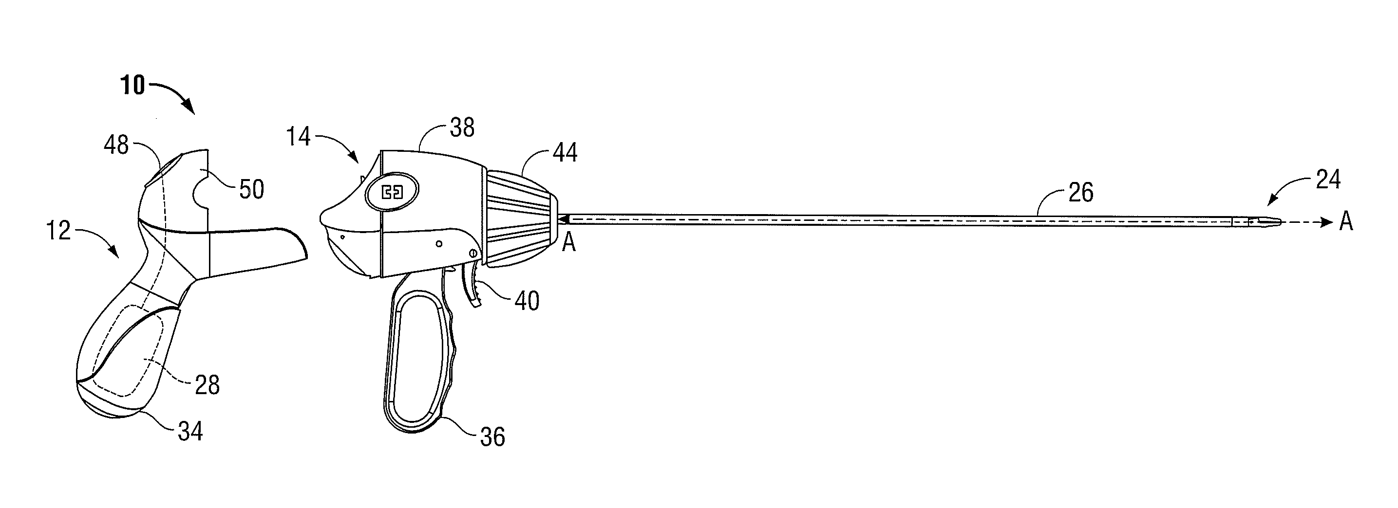 Partitioned surgical instrument