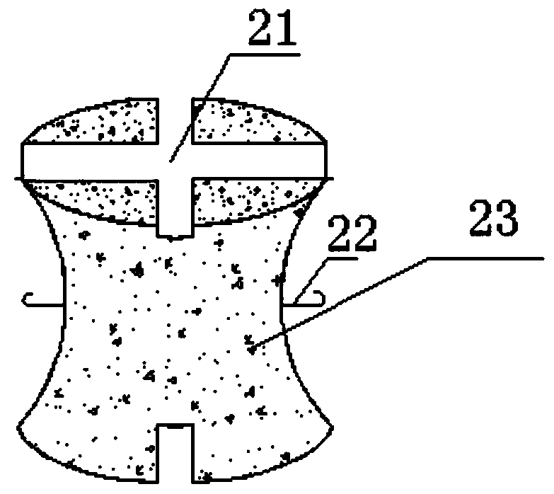 Sloping roof concrete structure and construction method thereof