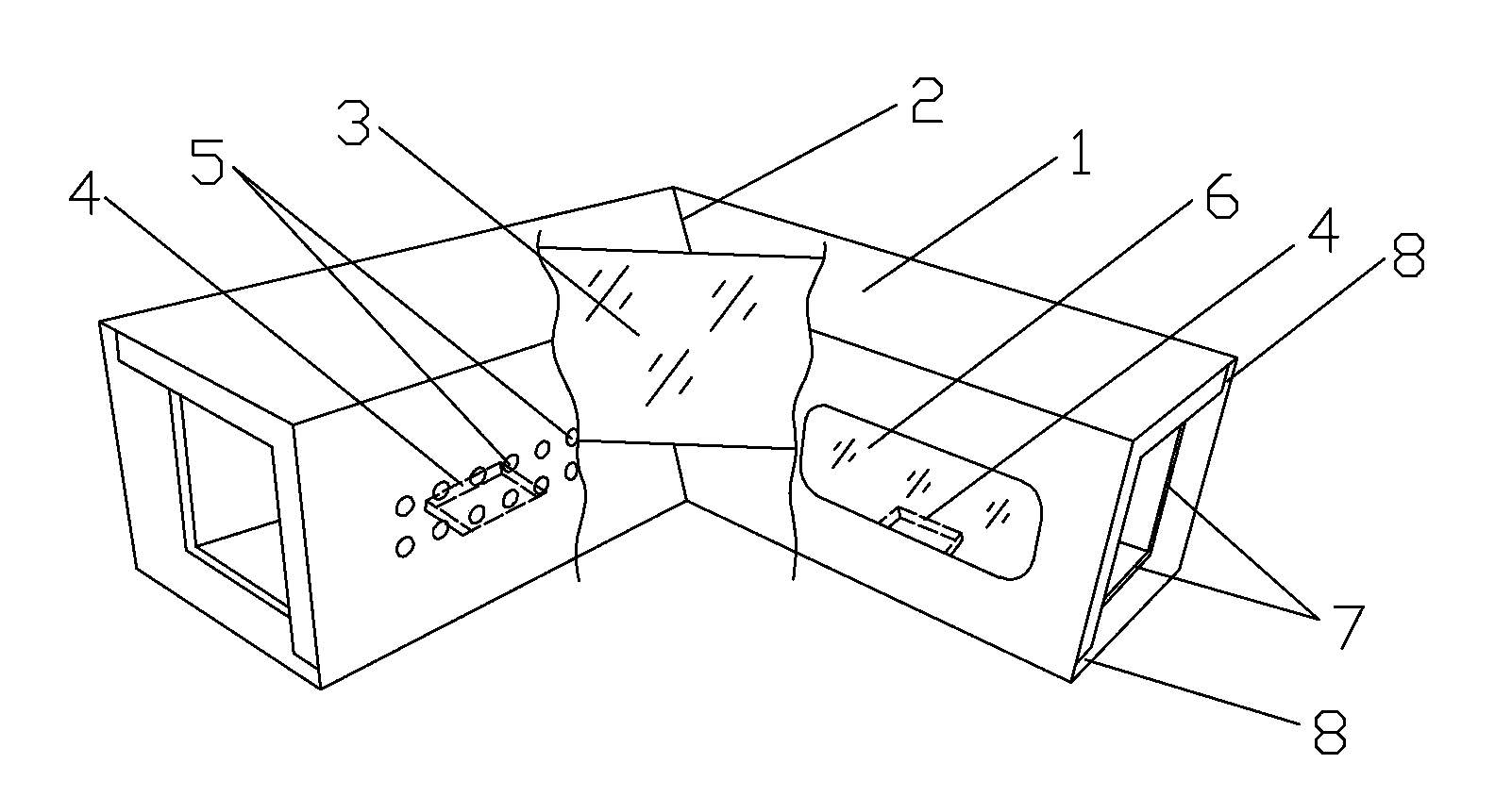 Mousetrap with corner mirror