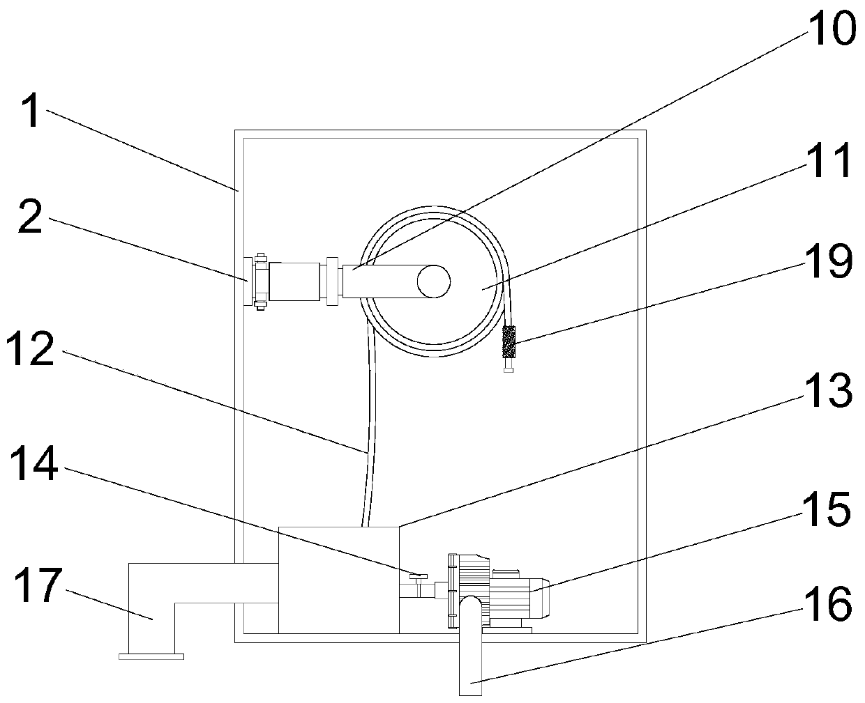 Self-drainage anti-freezing fire hose reel