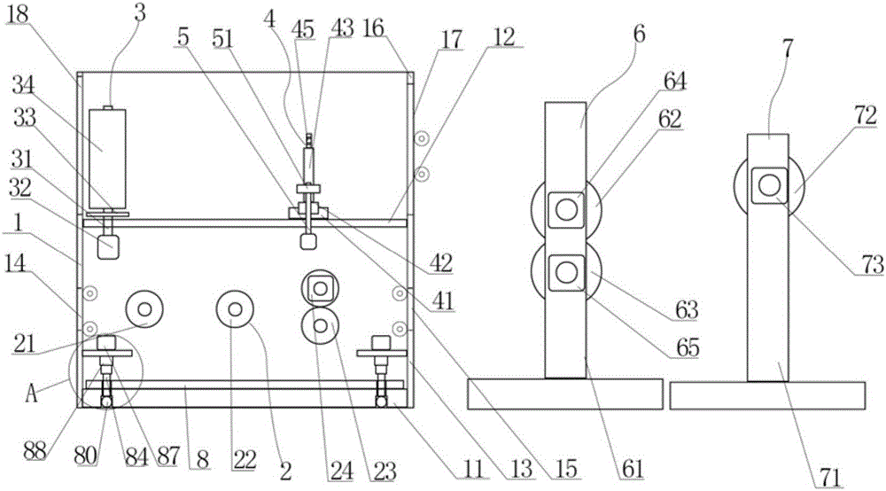 Cotton-cloth-attachment-yarn winding device bringing convenience to position transformation