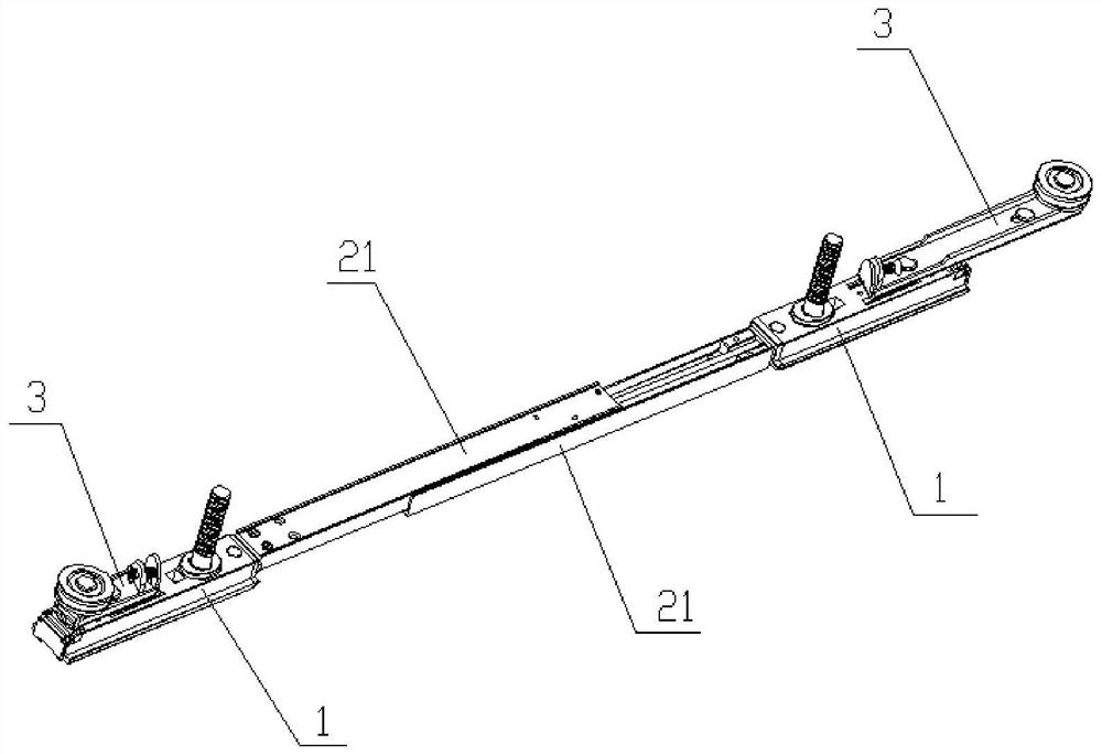 Linkage door hanging structure and linkage door