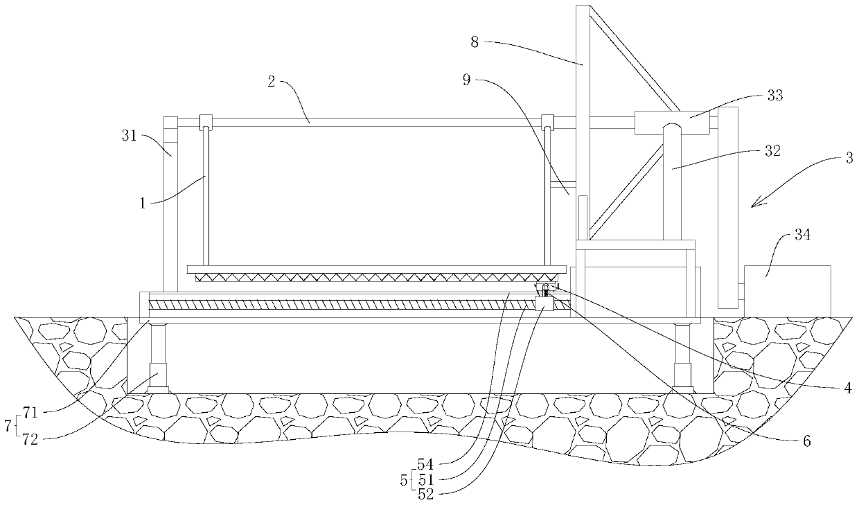 Photovoltaic panel support device