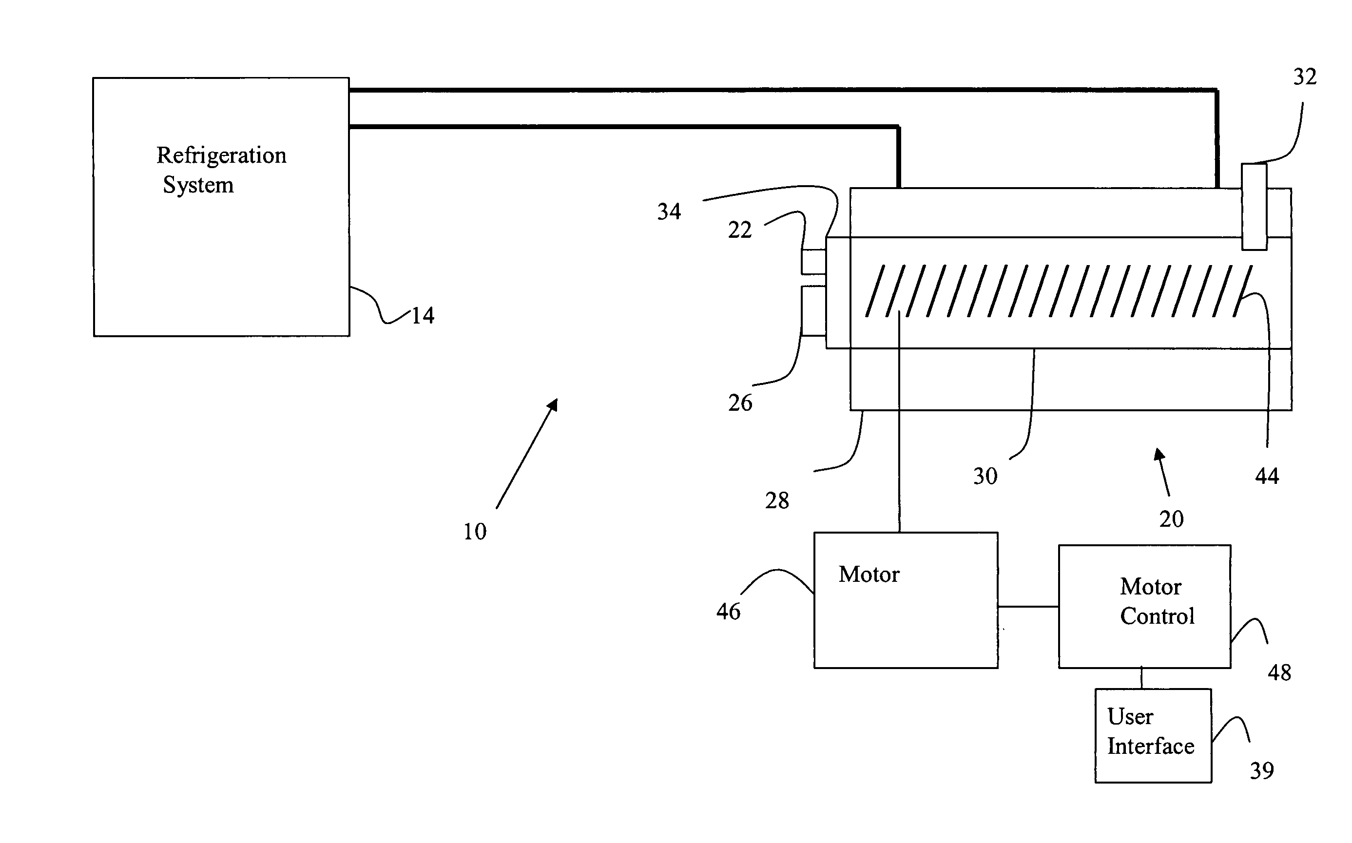 Ice cream machine with specialized motor