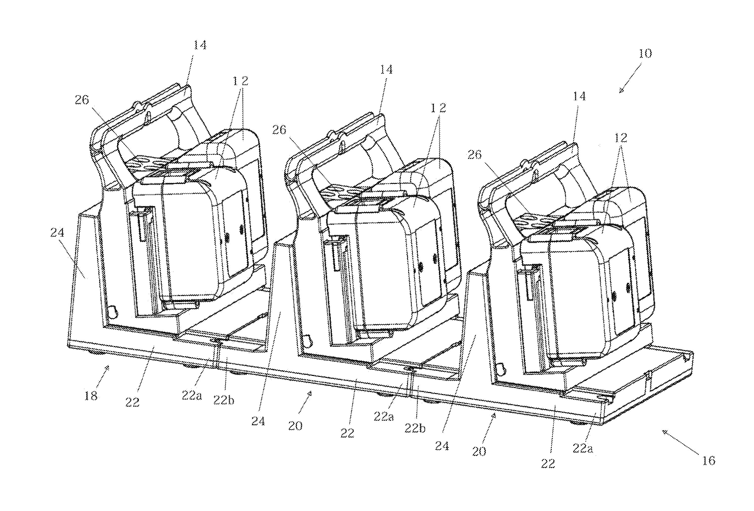 Battery System for a Power Tool, As Well As Battery Holder Therefor, Charger, and Charging System