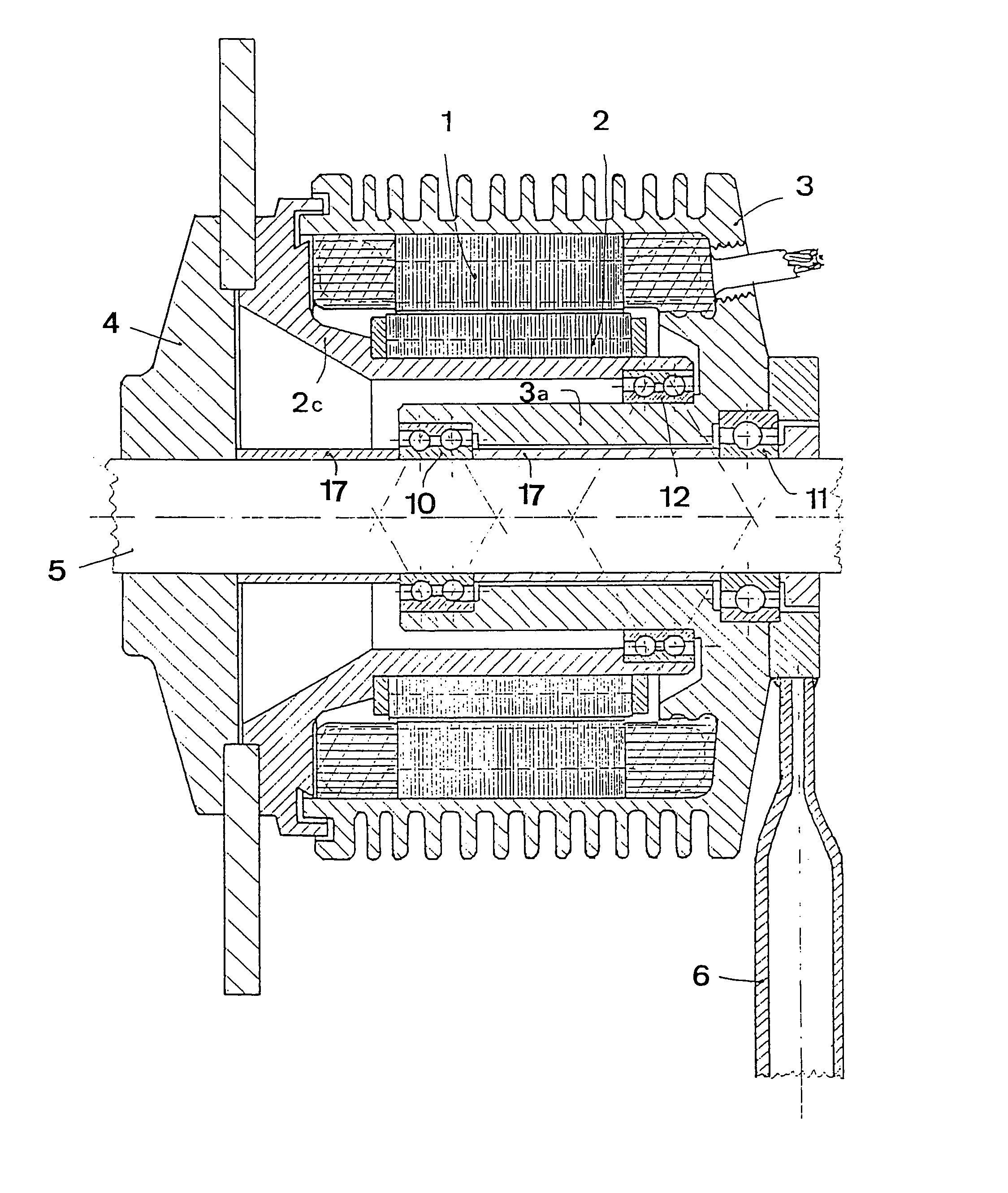 Electric motor with the rotor connected to the member that is to be rotated