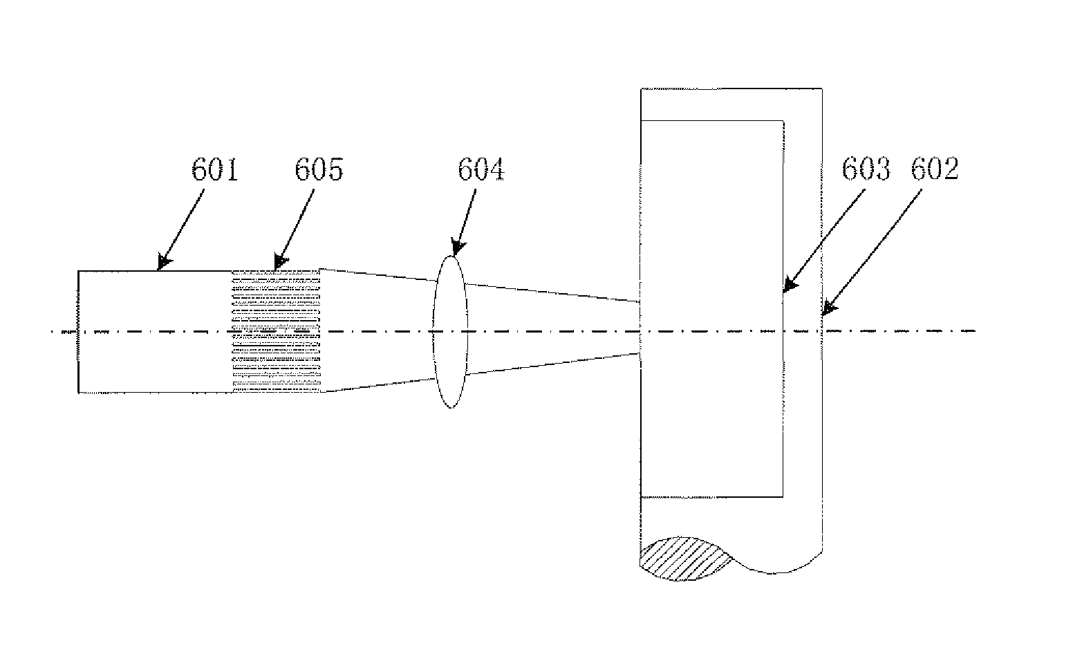 Near-infrared laser focusing lens and laser printing device