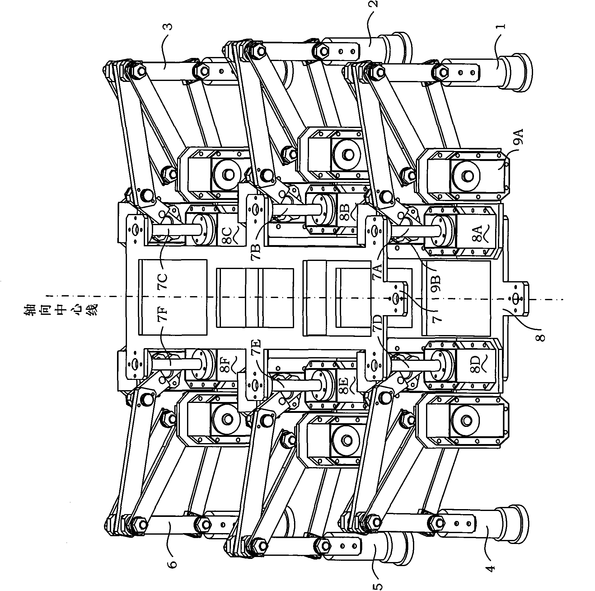 Bionic cockroach robot based on double-four link mechanism