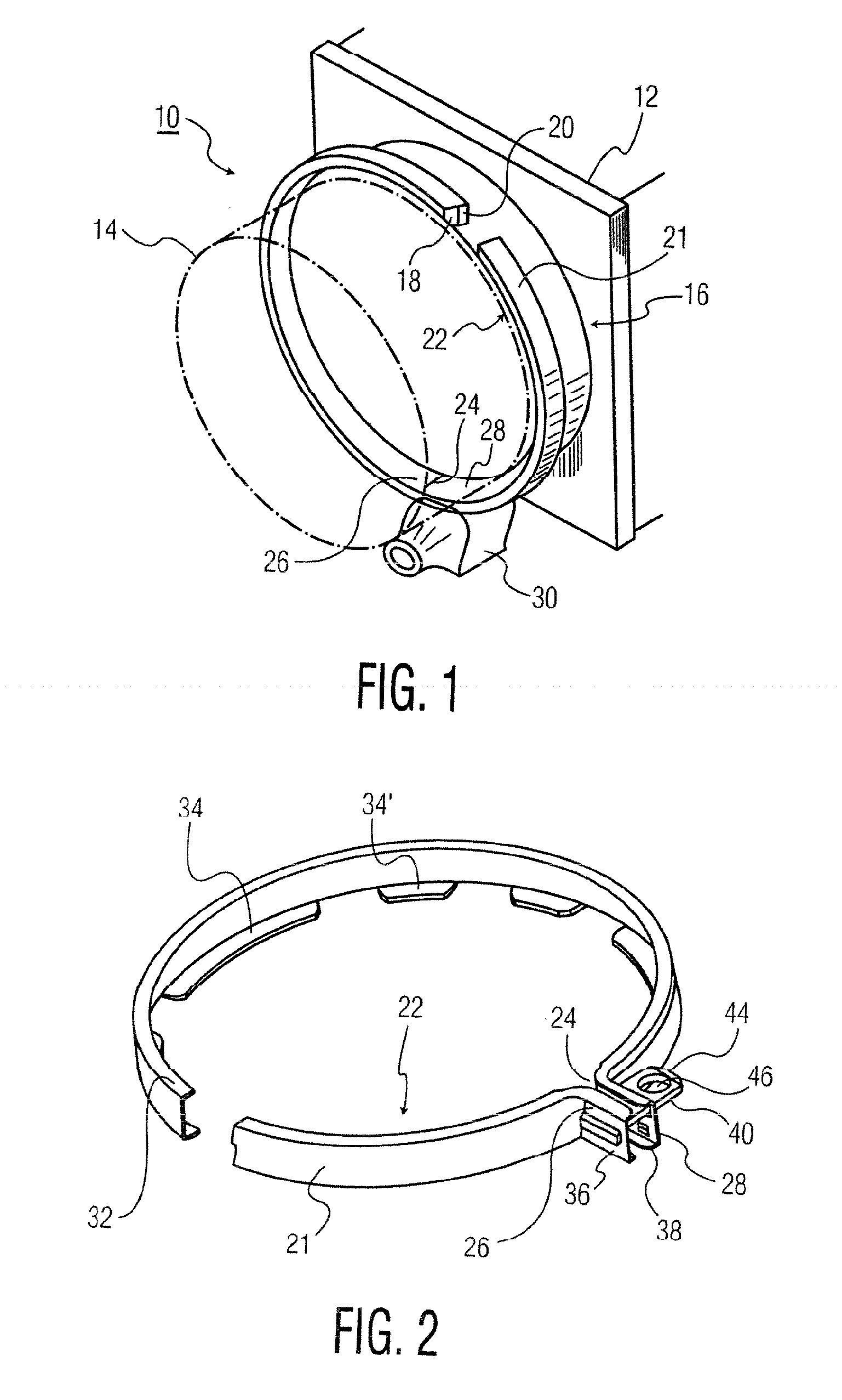 Meter ring locking device