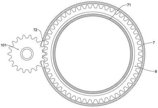 Sewage treatment structure for sewage treatment equipment