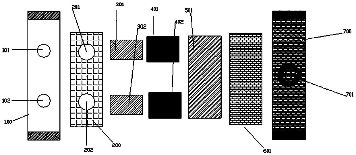 Test card for detecting glutamic-pyruvic transaminase by photochemical method and preparation method of test card