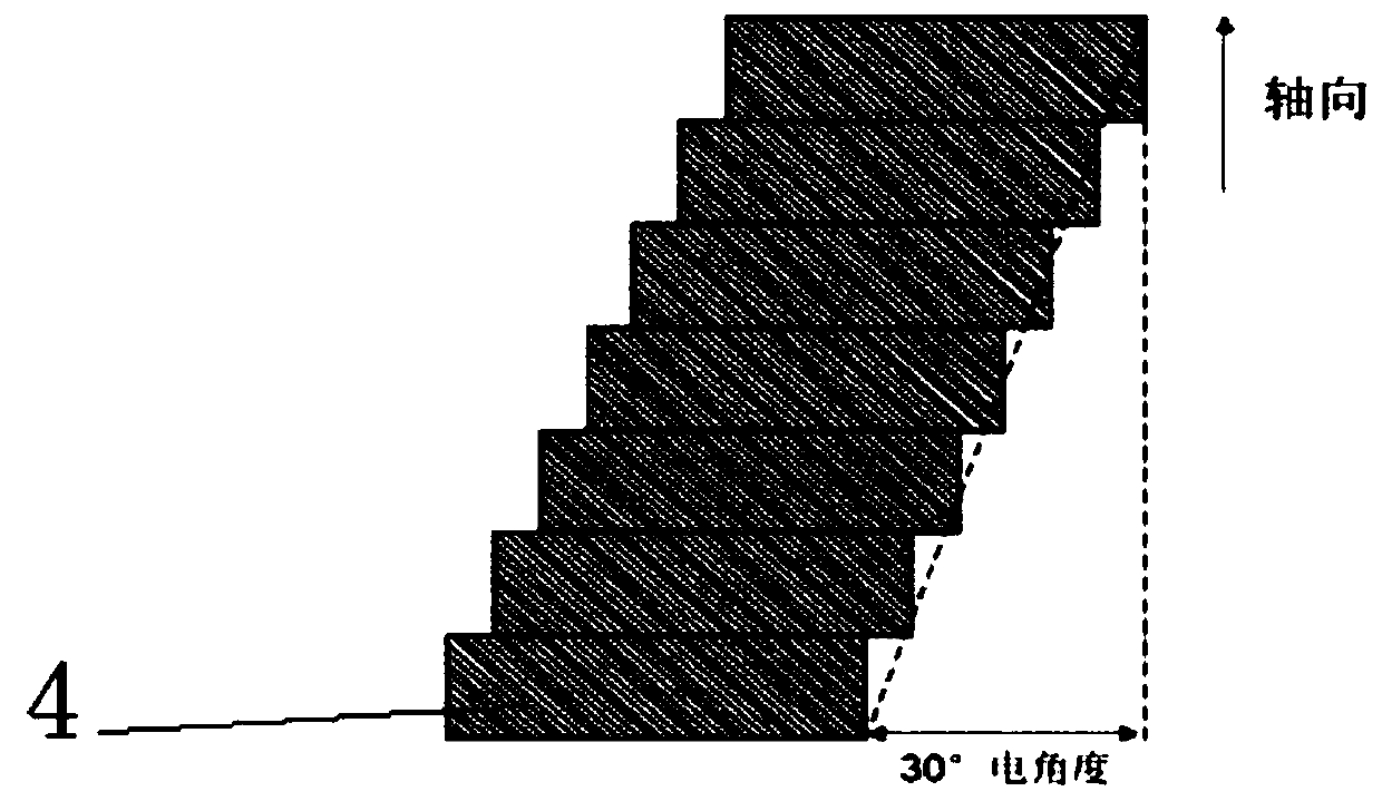 Rotor with inclined magnetic pole and asymmetric salient pole and high-performance permanent magnet motor