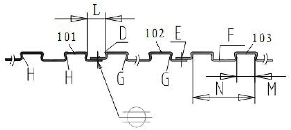 A stainless steel vehicle corrugated plate automatic roll welding welding device and welding method