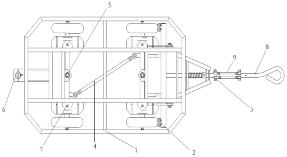 Transfer trailer with adjustable traction mechanism and damping device