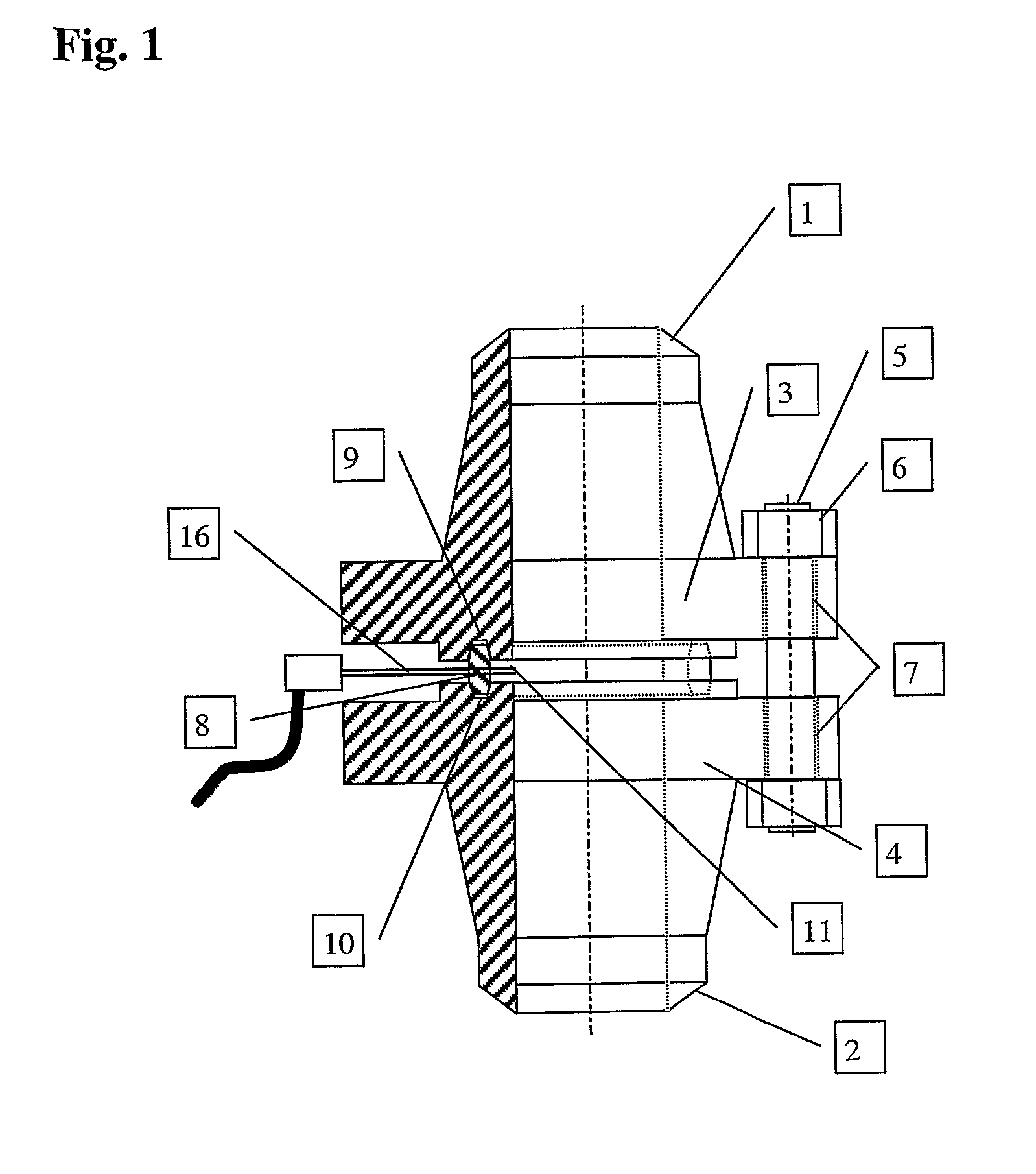 Arrangement or provision of a sensor or probe for the measuring of a condition in a pipe or the like