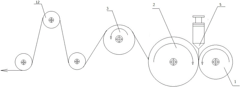 Cooling roller device for preparing lithium-ion battery separator with three cellular structures