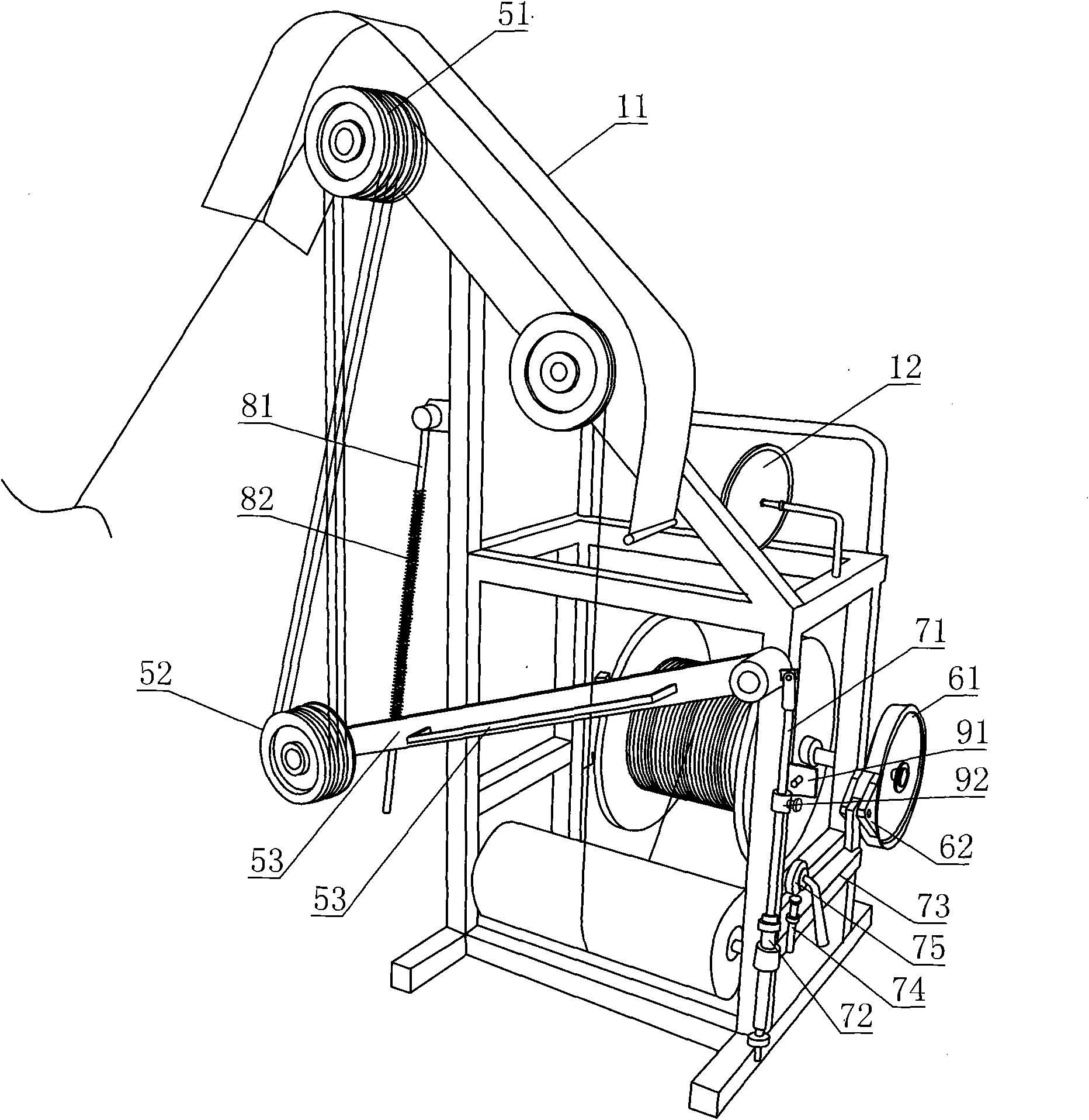 Cable conveyance tension adjustment method and device implementing same