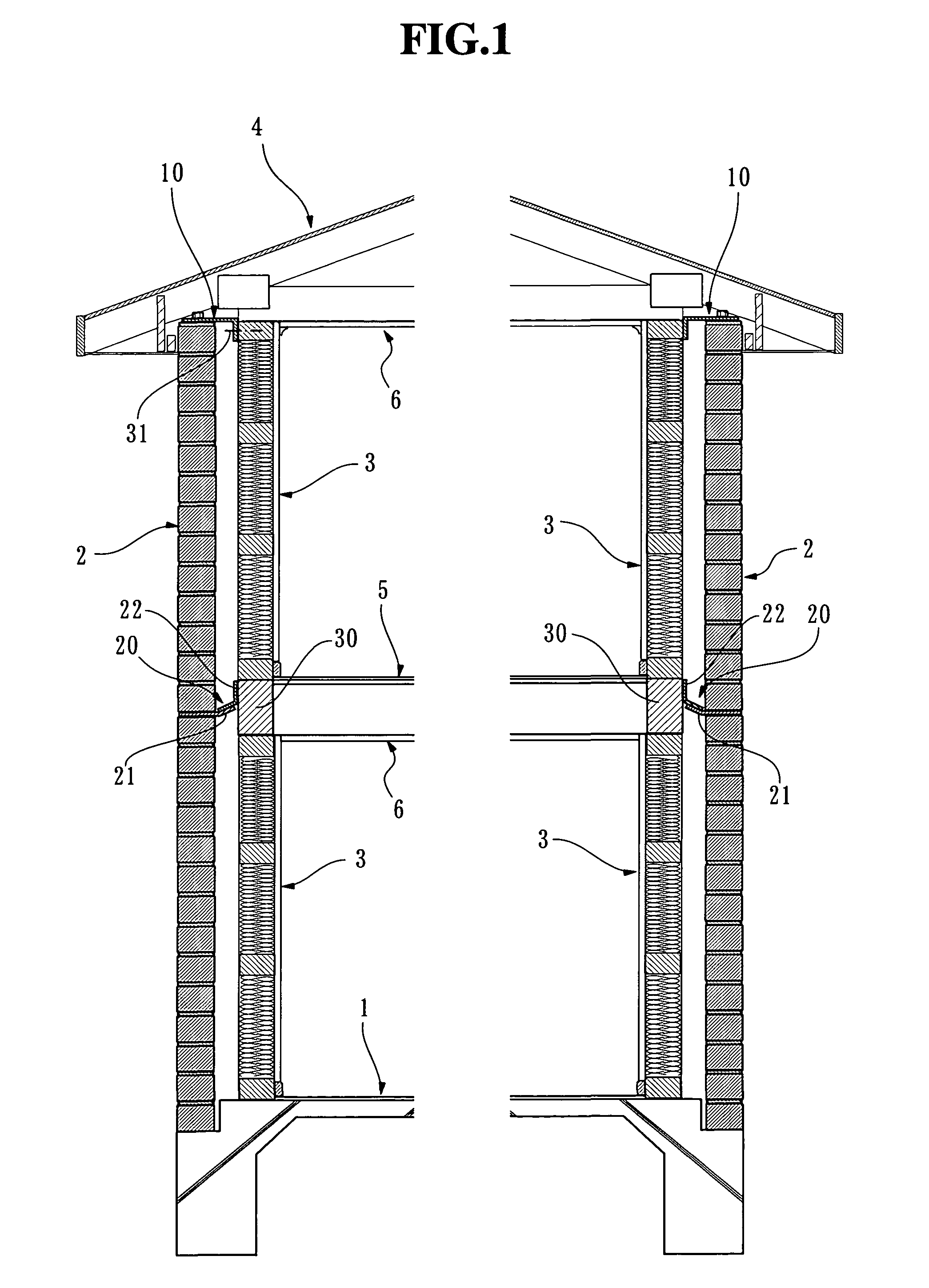 Wall construction of architectural structure