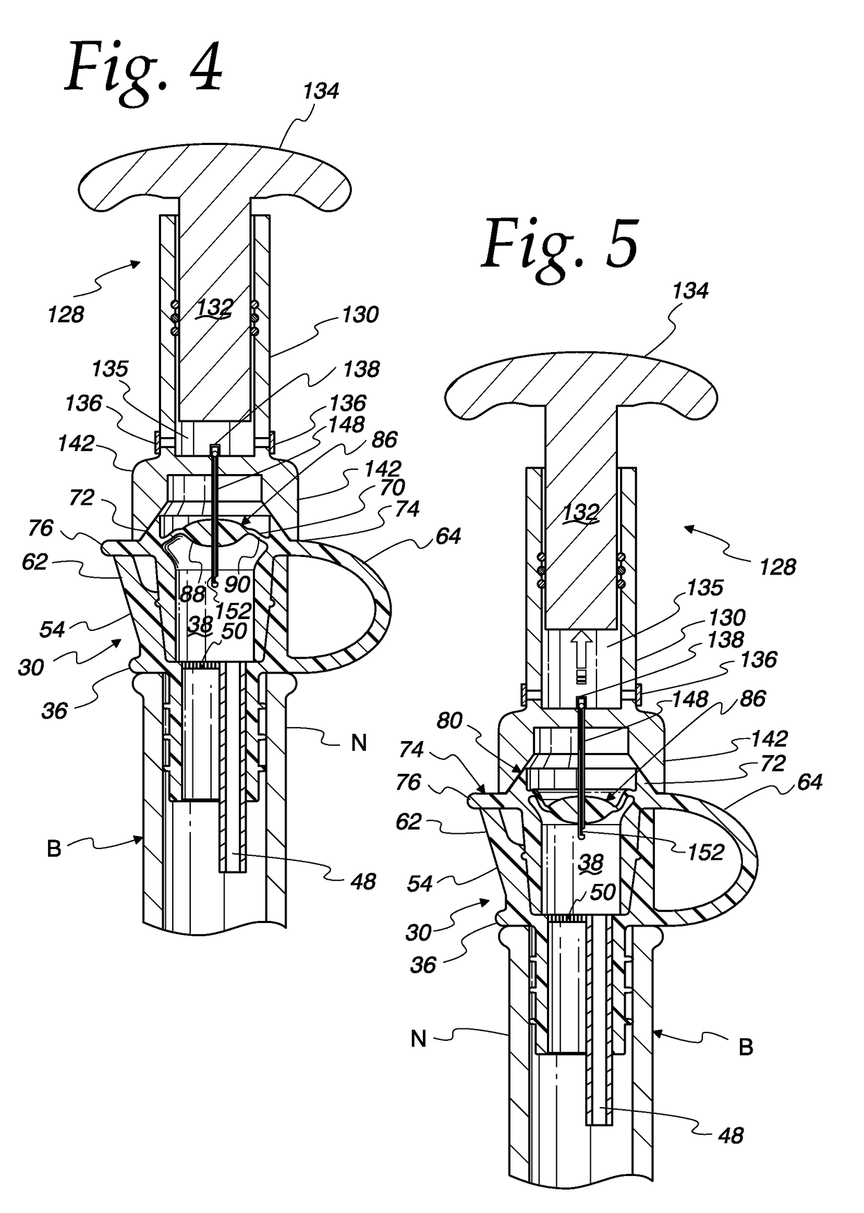 Vacuum bottle stopper for introducing inert gas into a wine container