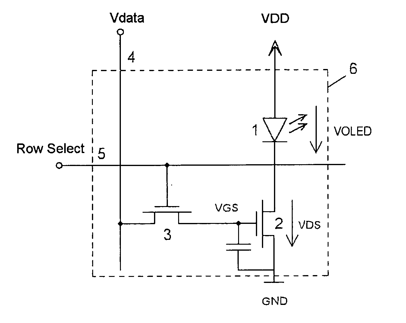 Method and circuit arrangement for the ageing compensation of an organic light-emitting diode and circuit arrangement