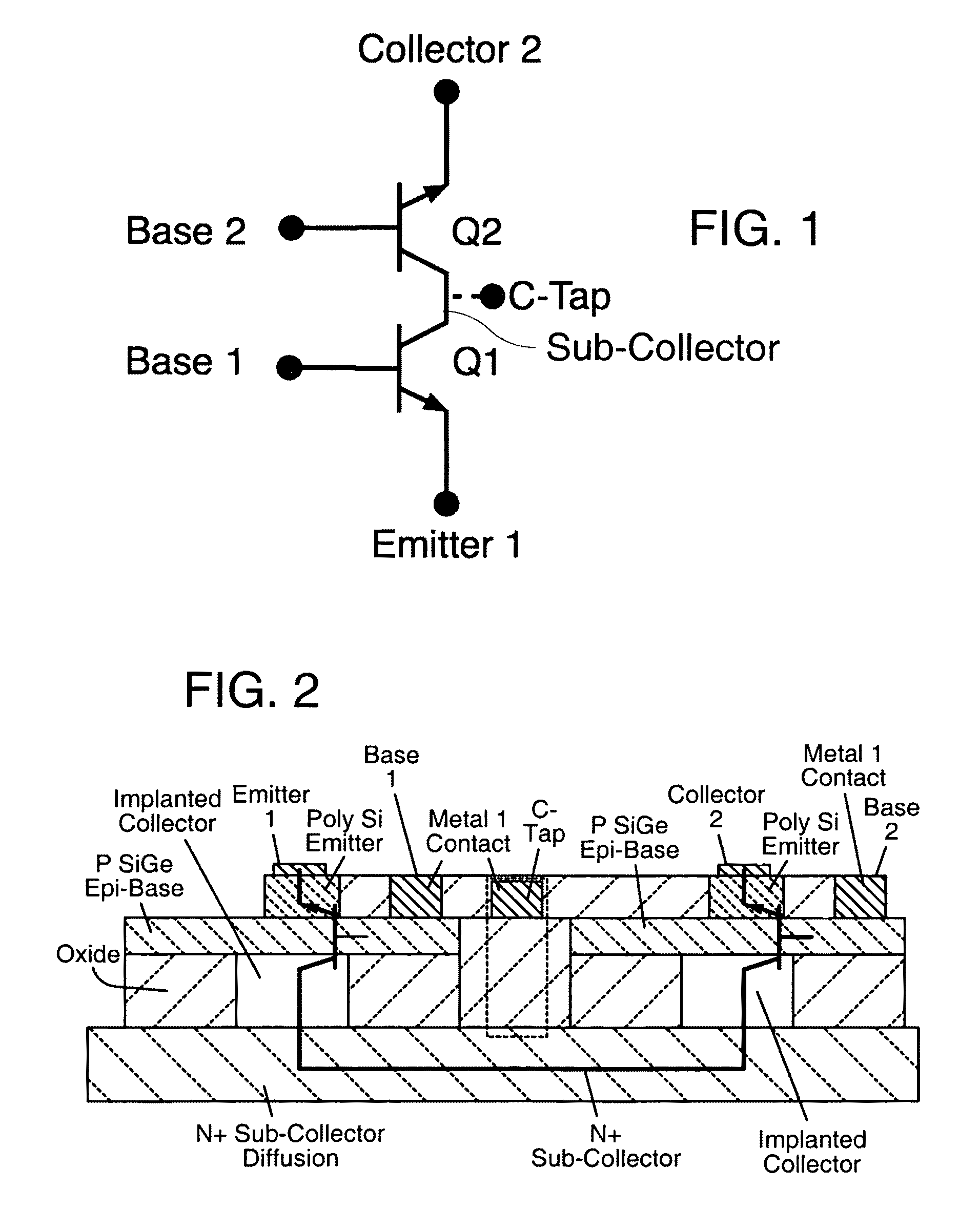 Inverse mode SiGe HBT cascode device and fabrication method