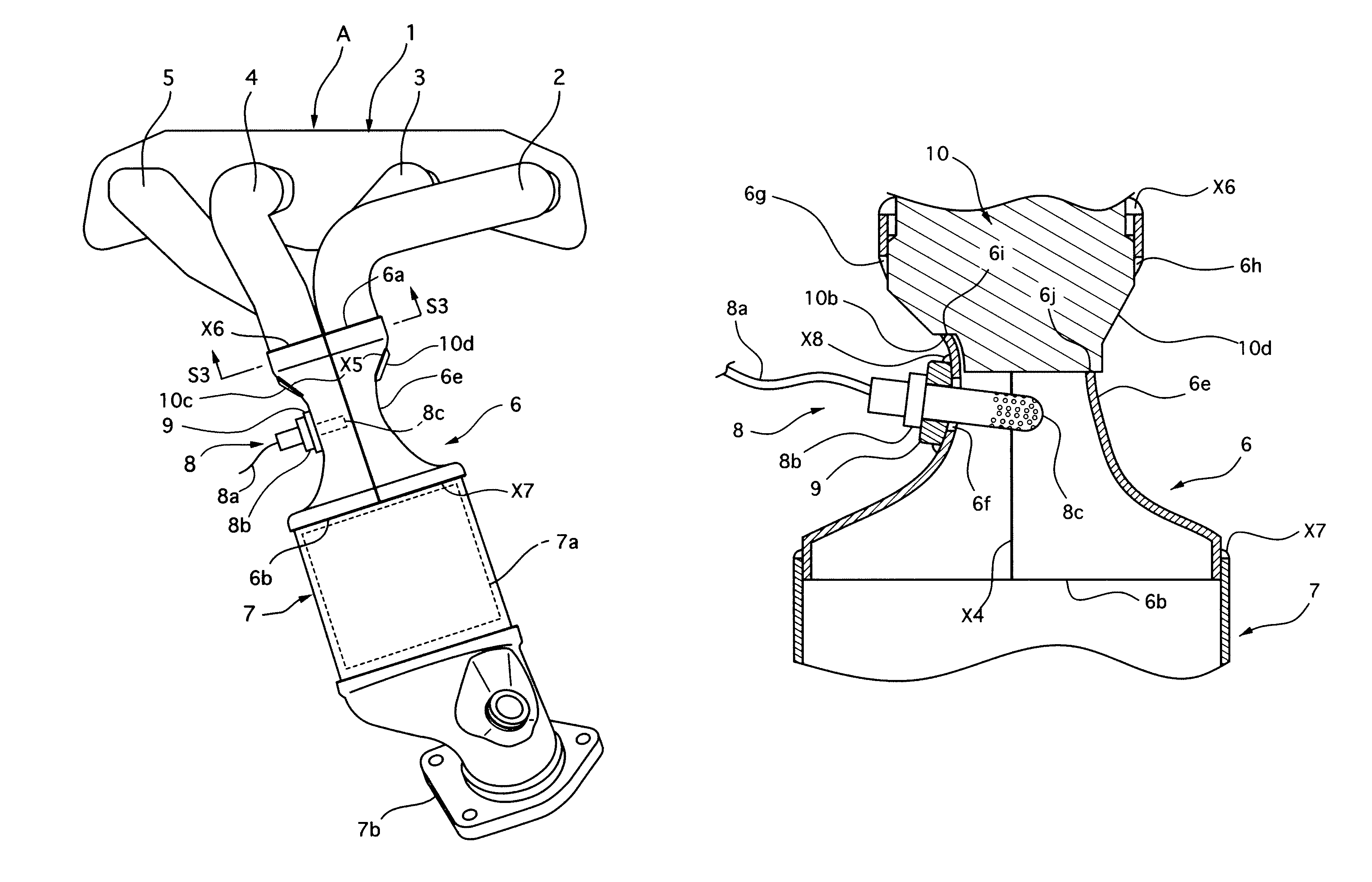 Collecting part structure of exhaust manifold