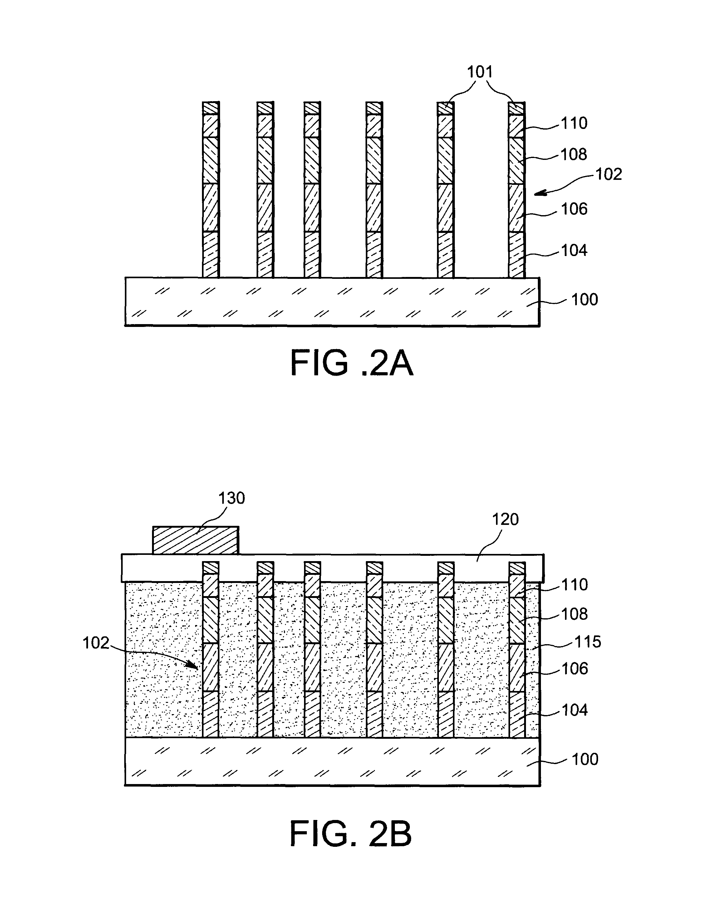 Method for making a light-emitting microelectronic device with semi-conducting nanowires formed on a metal substrate