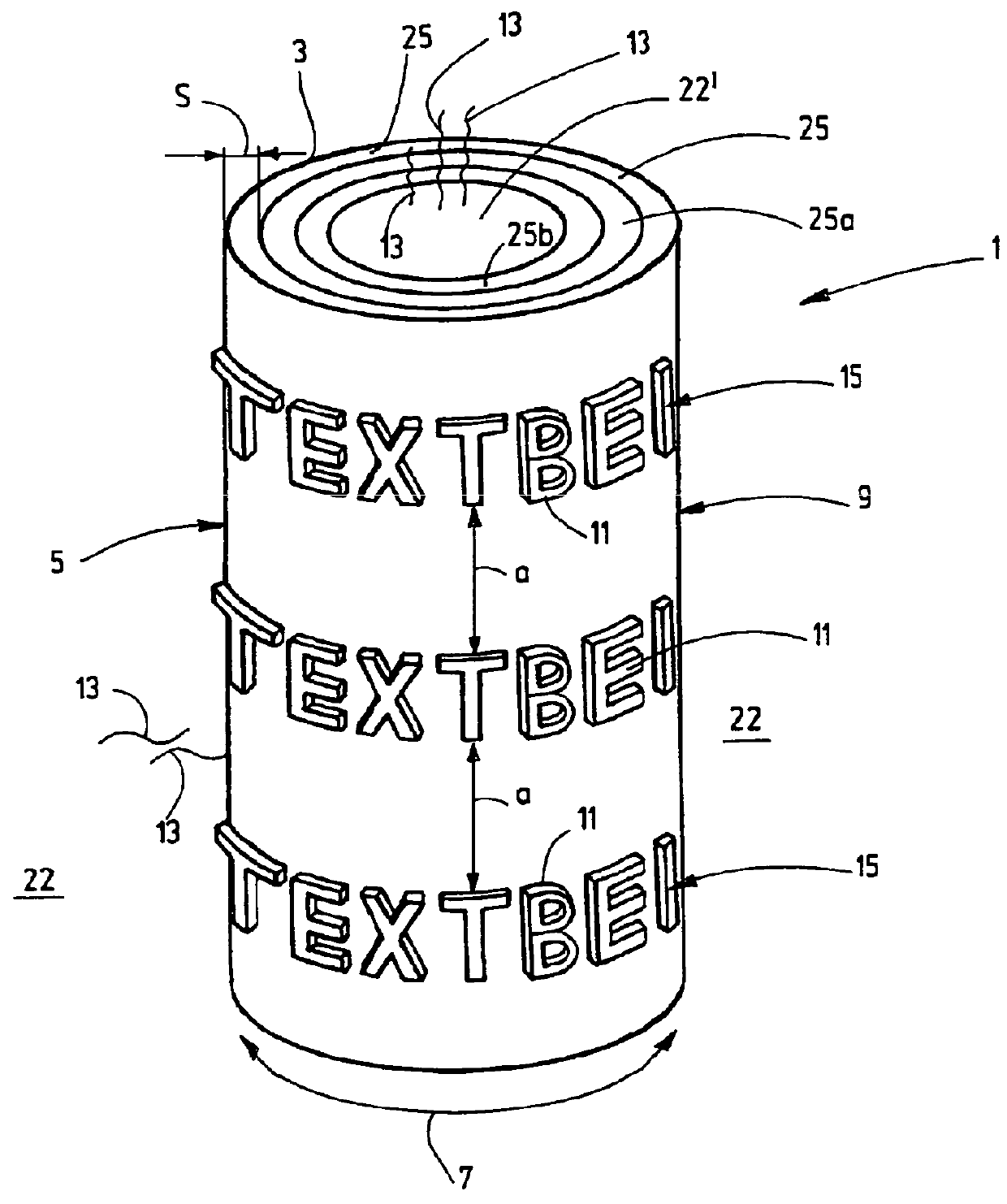 Filter element having at least one mat-type or sheet-type filter web