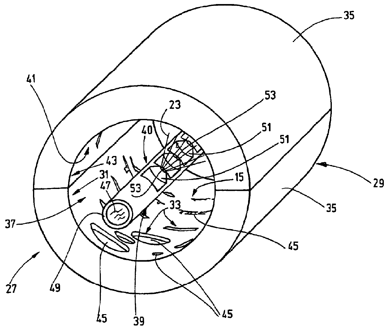 Filter element having at least one mat-type or sheet-type filter web