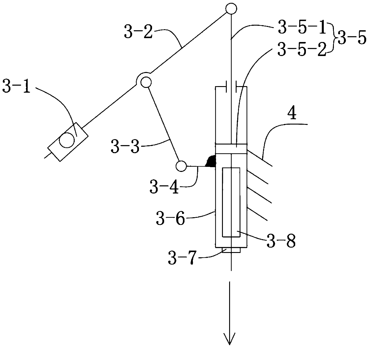 Rock confining pressure applying device achieved through connecting rod mechanism