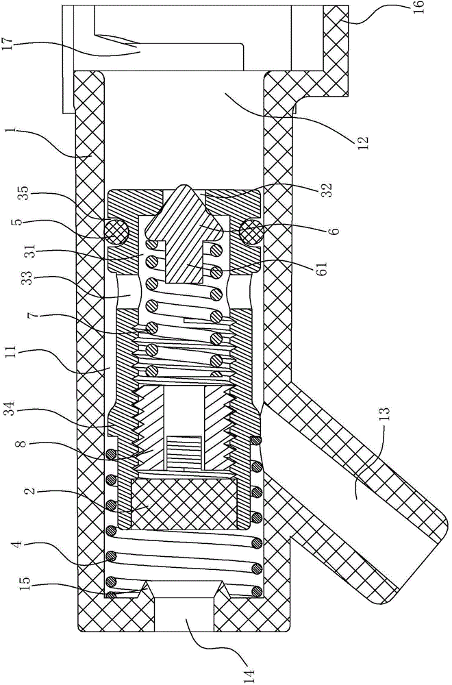 Anti negative pressure spout