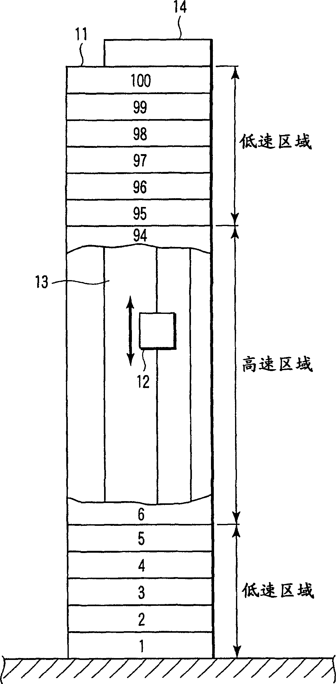 Display system for elevator and information display device used in this system