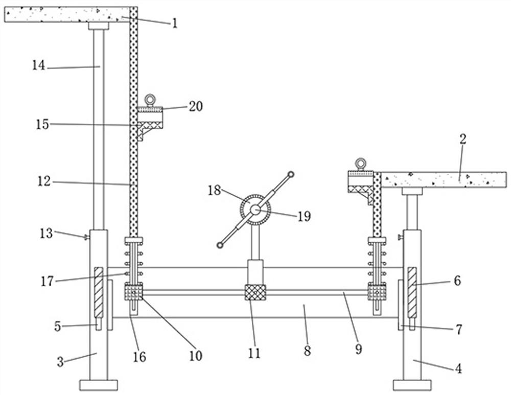 Steel frame connecting device for fabricated building auxiliary construction