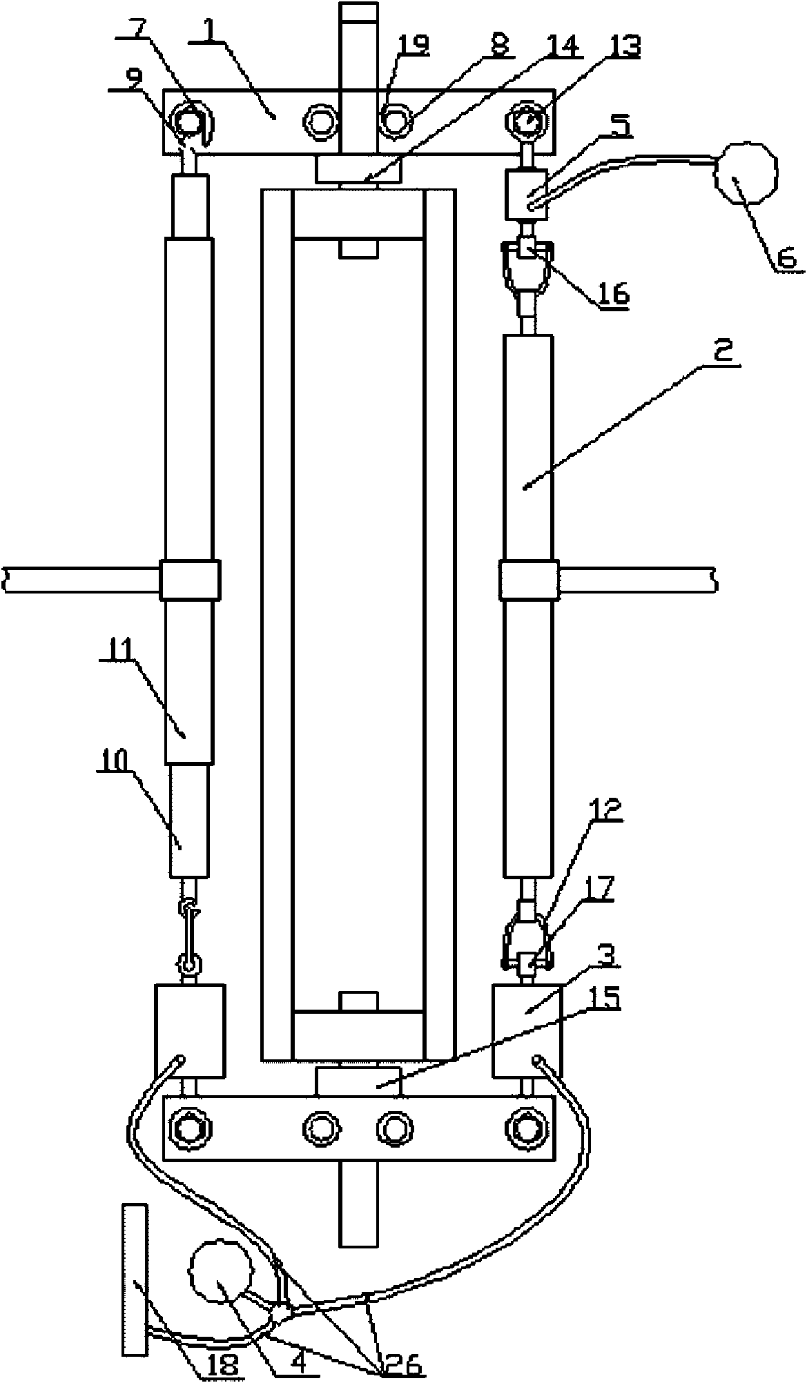 Pulling force tester for stayguy of guyed tower