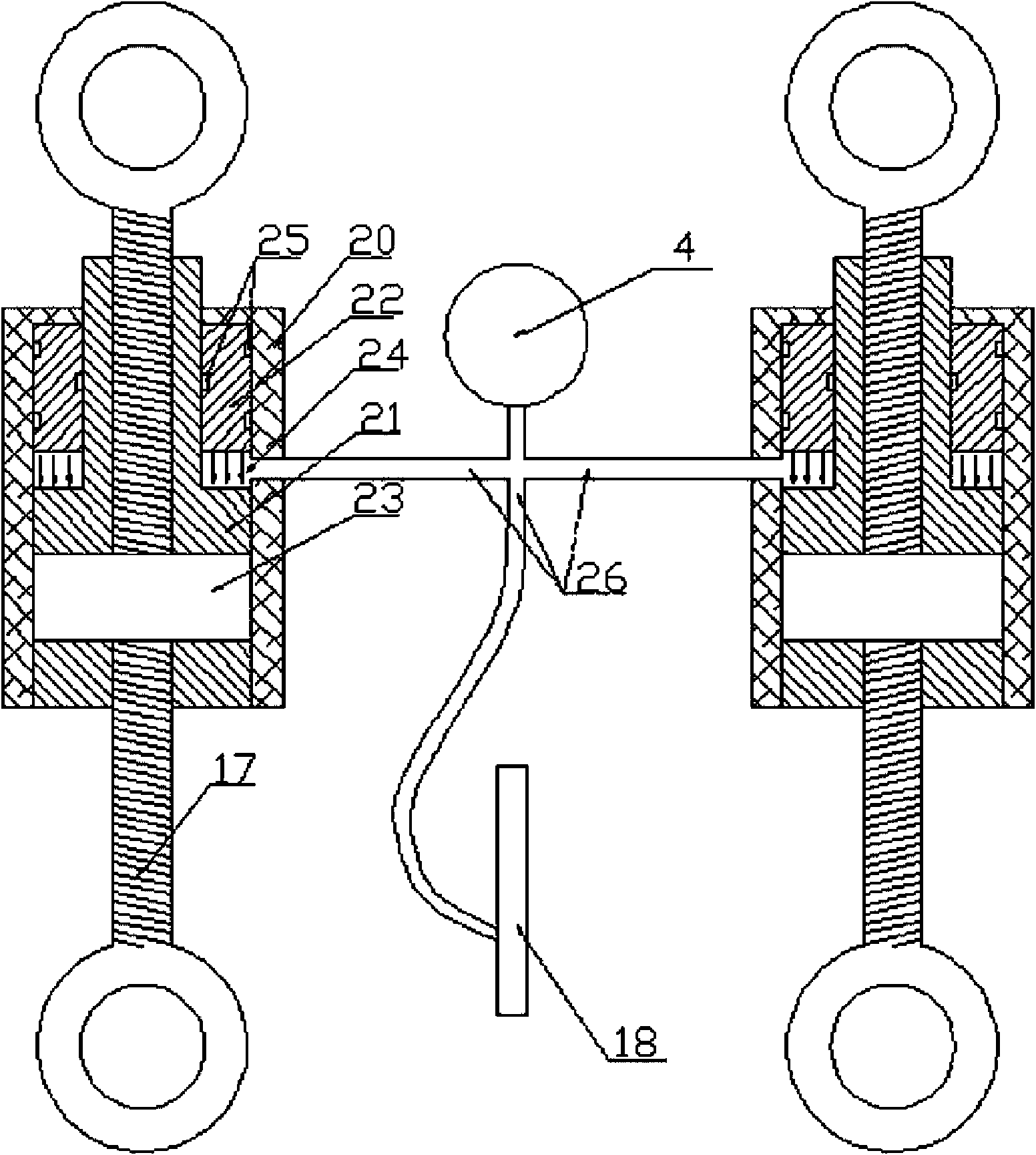 Pulling force tester for stayguy of guyed tower