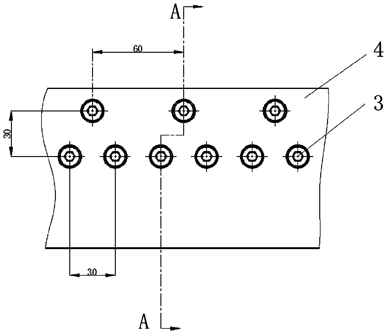 Anti-deforming guide rail mounting structure of ultra-precision aspheric surface forming grinding machine