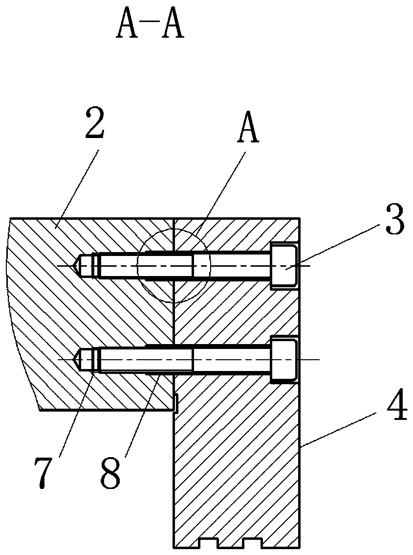 Anti-deforming guide rail mounting structure of ultra-precision aspheric surface forming grinding machine