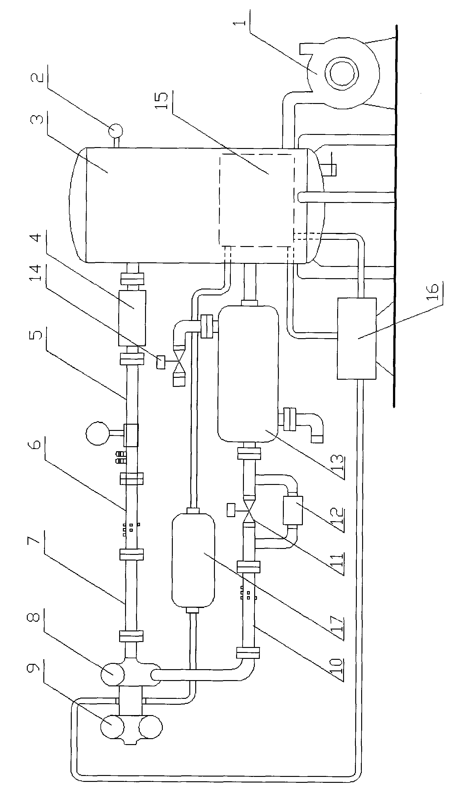 High-altitude and low-pressure characteristic simulation test station of air compressor in internal-combustion engine