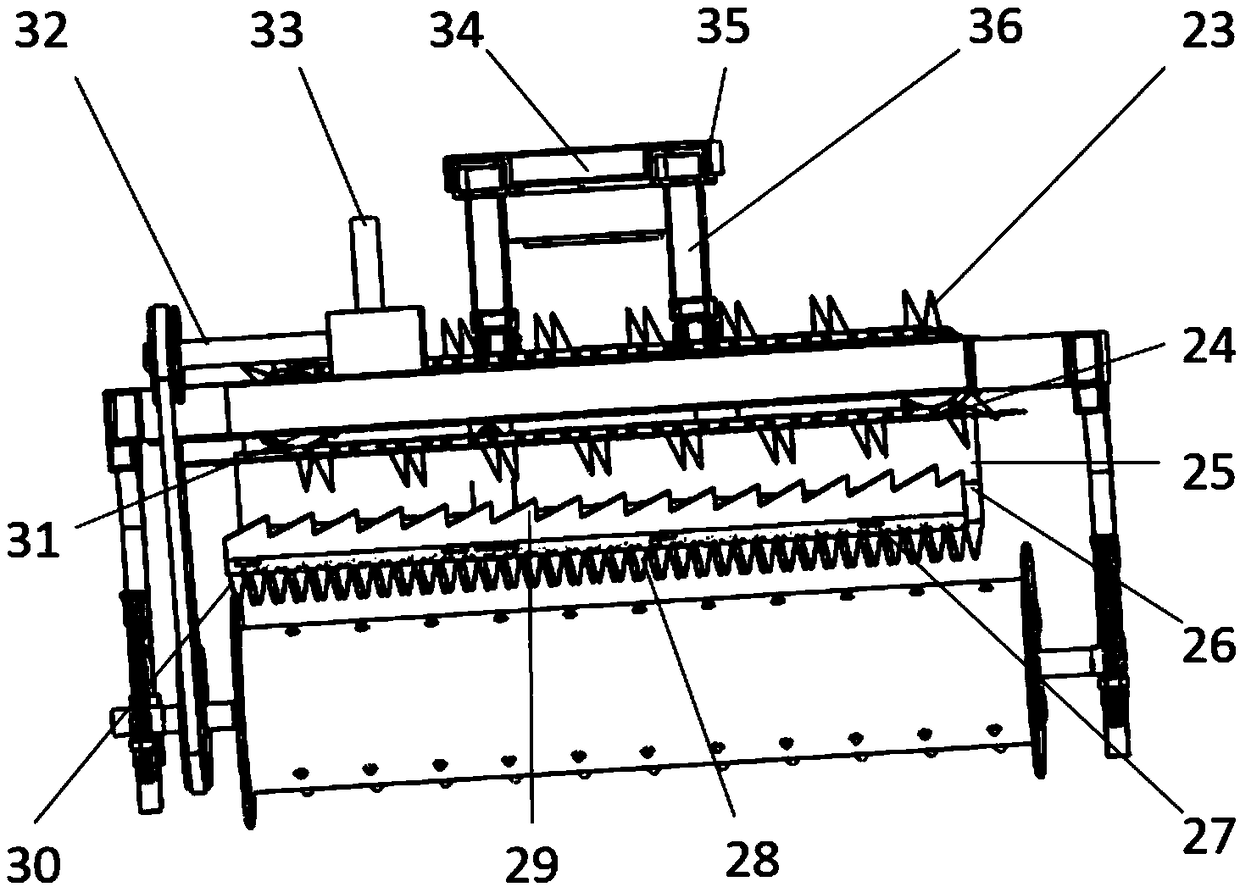 Drum shifting tooth-type pea cutting and sunning machine