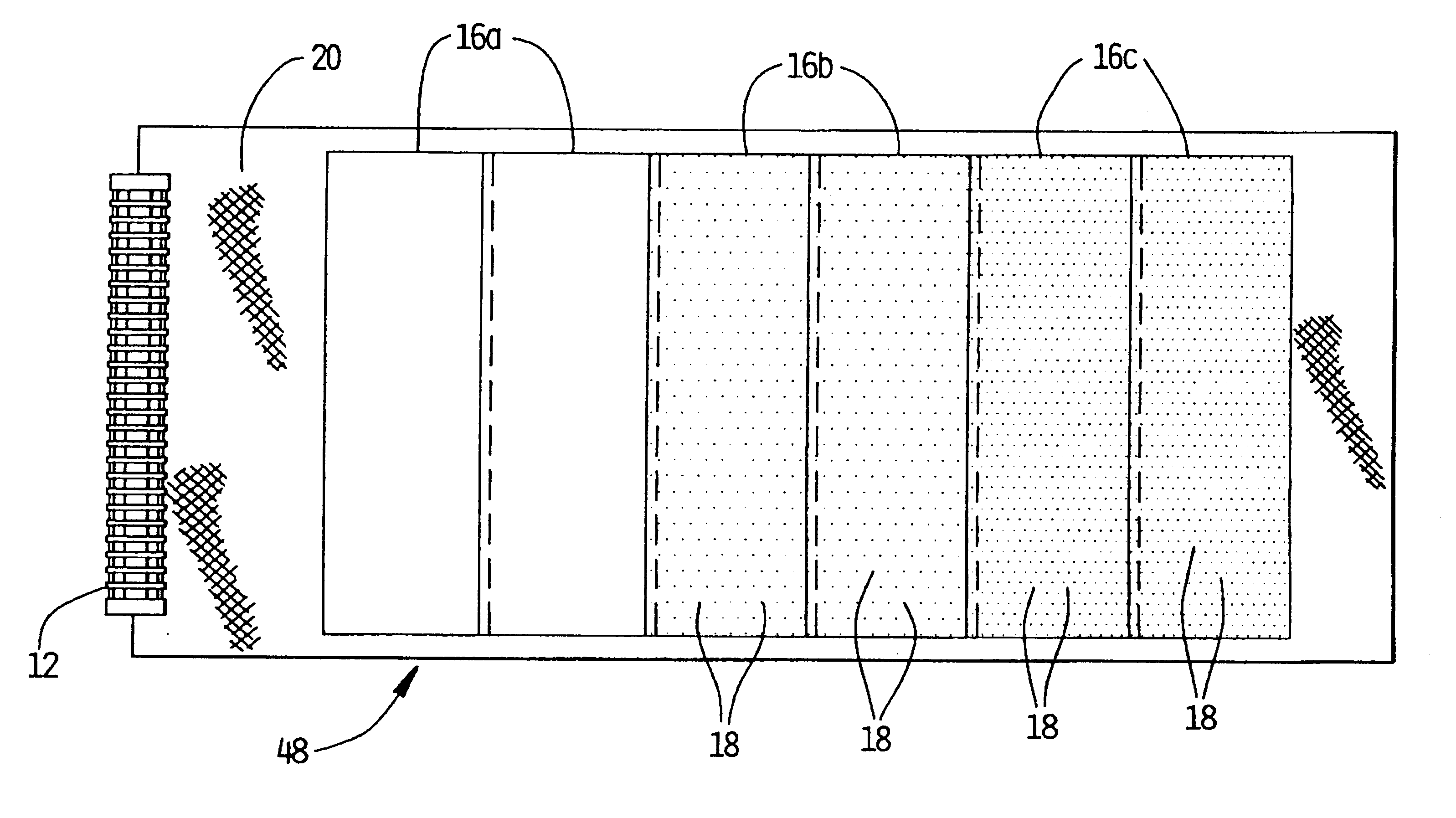 Filter and method of filtering a fluid